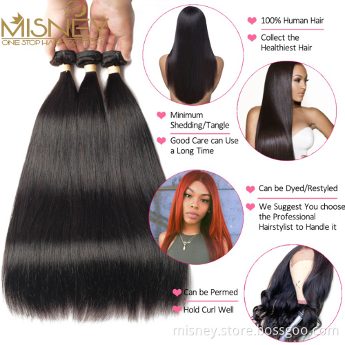 Straight Bundles Brazilian Human Hair Bundles 10A Remy Hair Bone Straight Hair Bundles Weave Human Hair Extensions